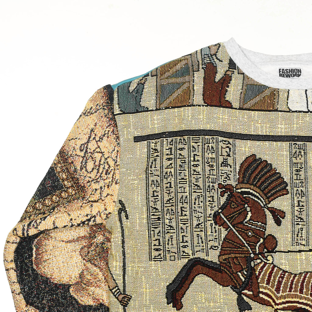 Egyptian Chariot King Tut Tapestry Panel Pullover