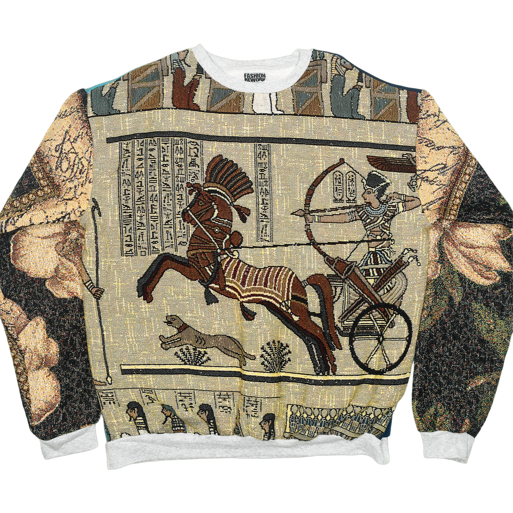 Egyptian Chariot King Tut Full Tapestry Panel Pullover