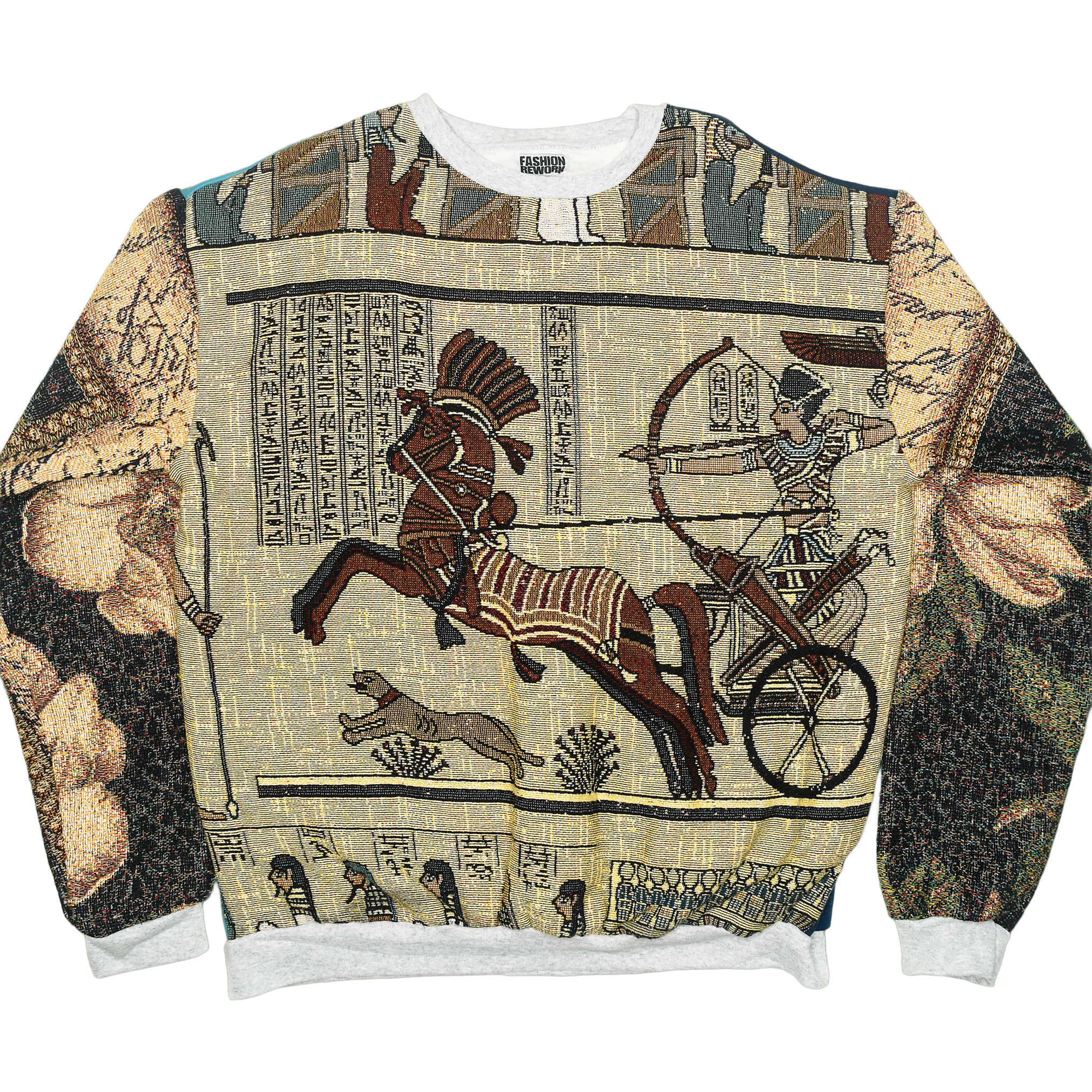 Egyptian Chariot King Tut Full Tapestry Panel Pullover