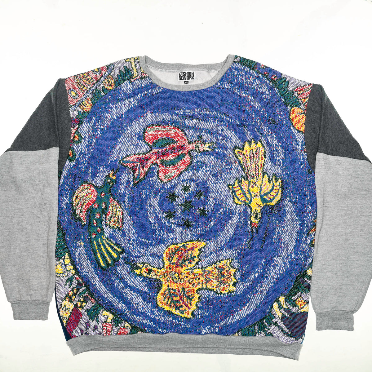 Colorful Birds Full Tapestry Panel Pullover