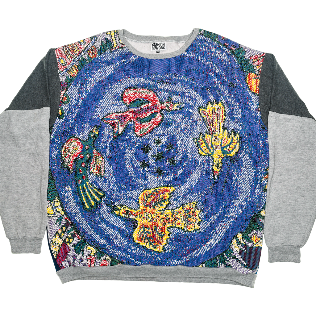 Colorful Birds Full Tapestry Panel Pullover