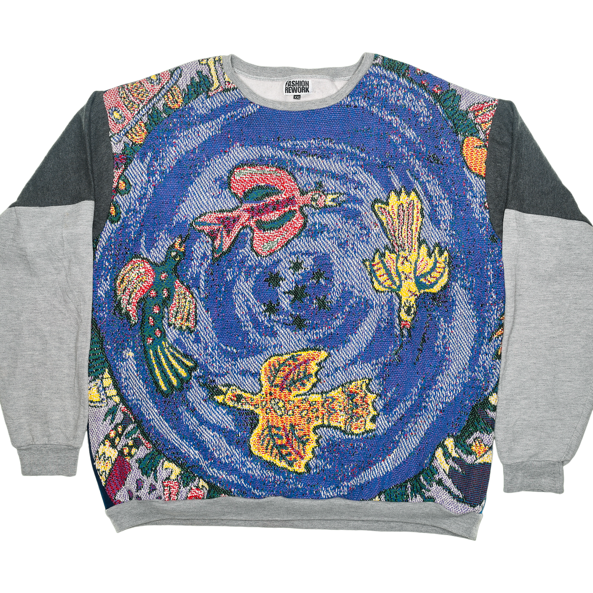 Colorful Birds Full Tapestry Panel Pullover