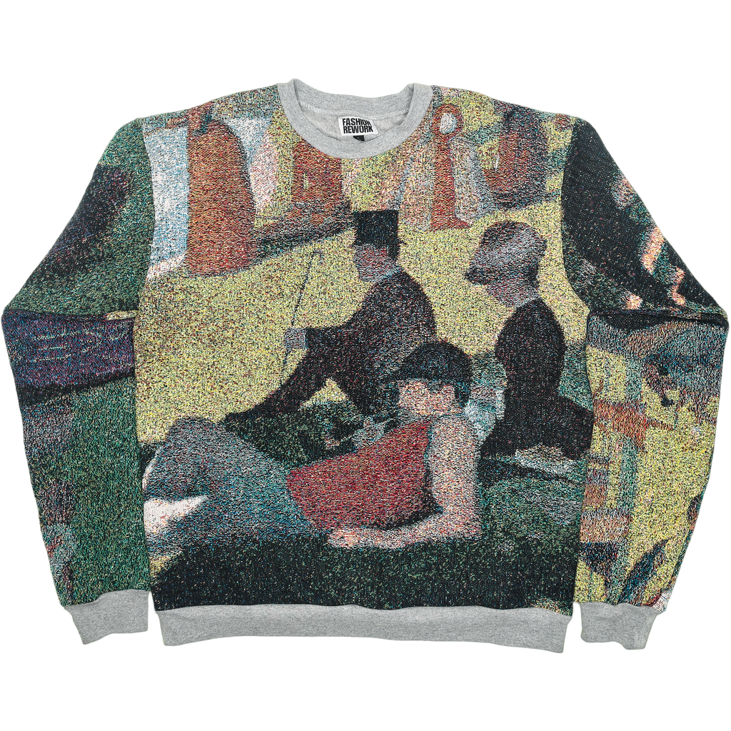 Seurat Artwork Tapestry Panel Pullover A Sunday Afternoon on the Island of La Grande Jatte