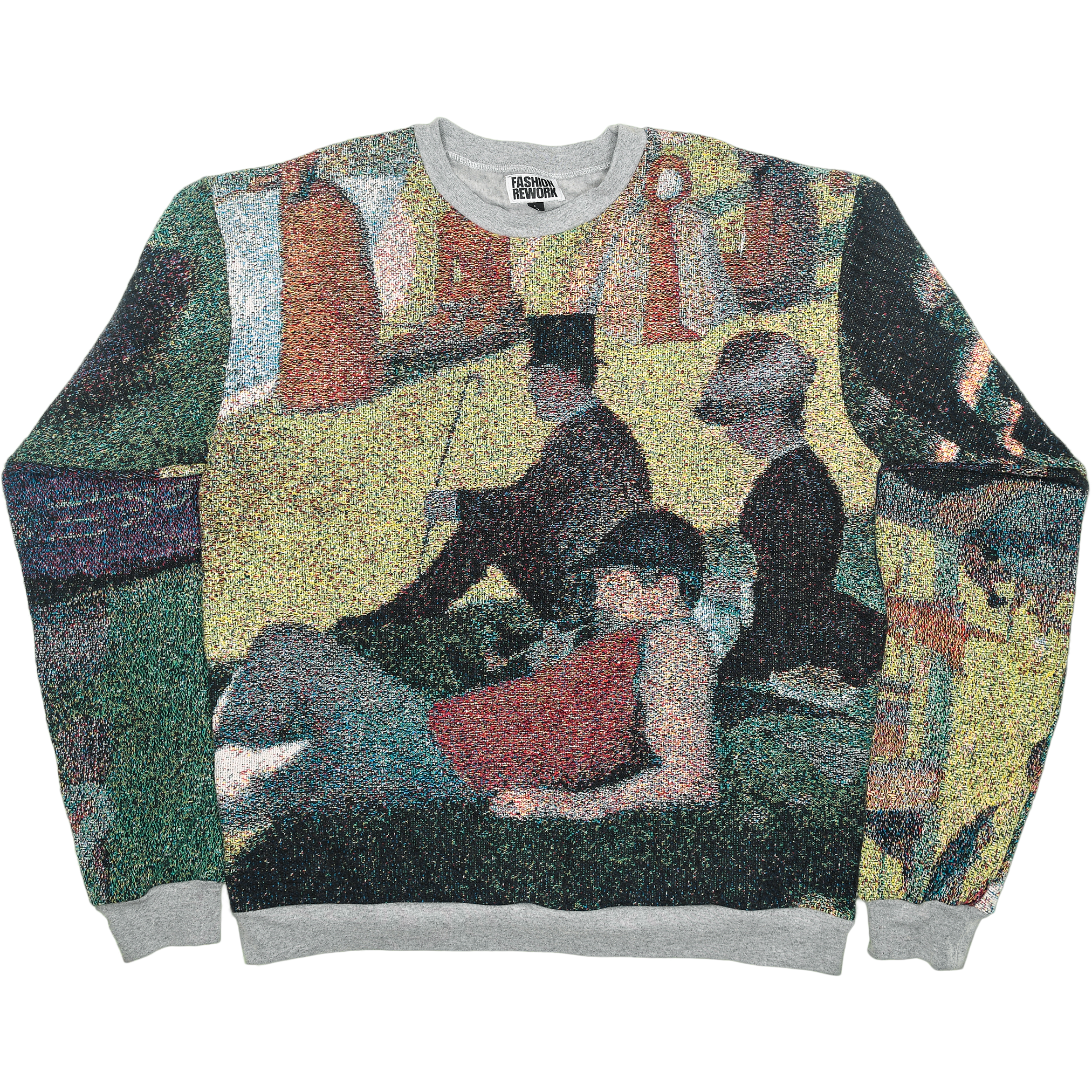 Seurat Artwork Tapestry Panel Pullover A Sunday Afternoon on the Island of La Grande Jatte
