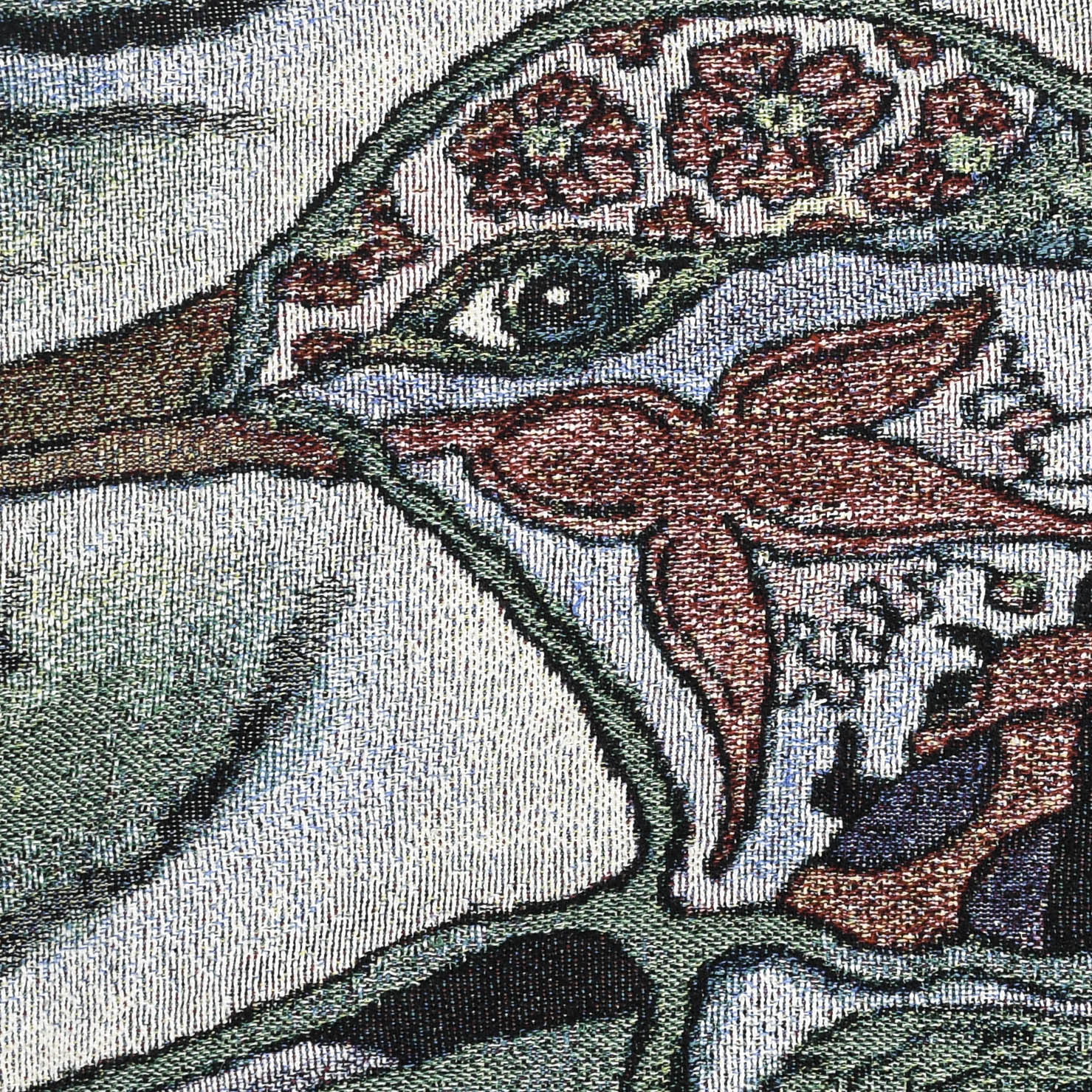 Detailed Bird Tapestry Panel Pullover