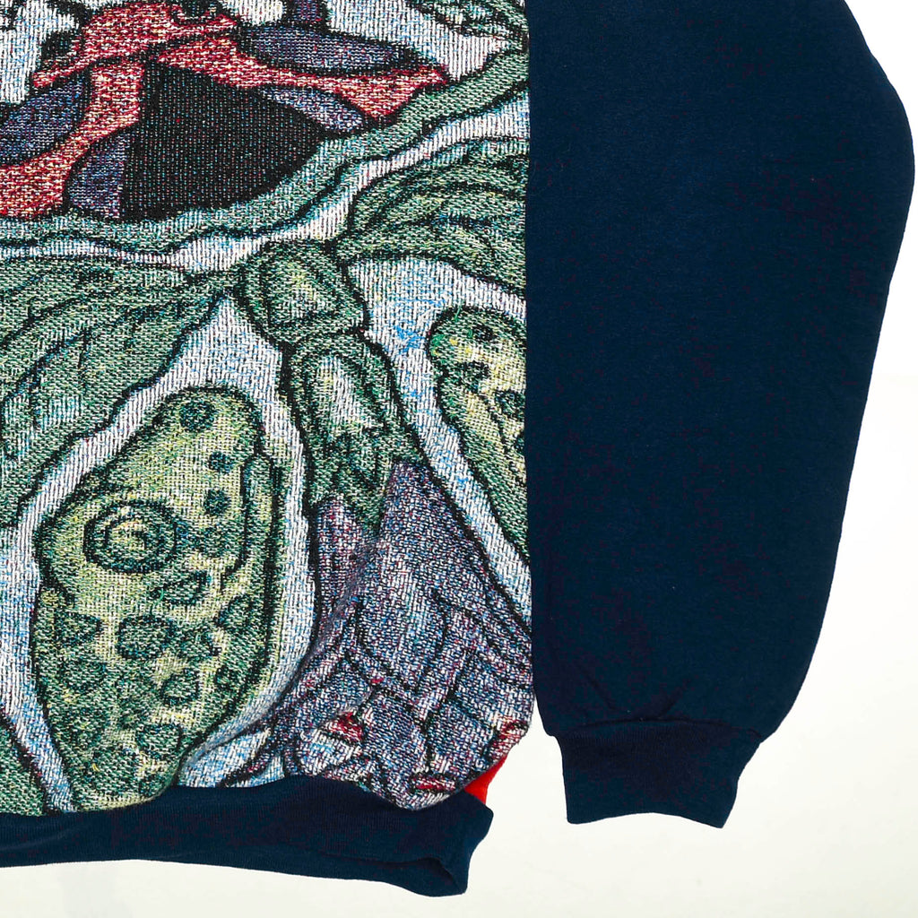 Detailed Bird Tapestry Panel Pullover