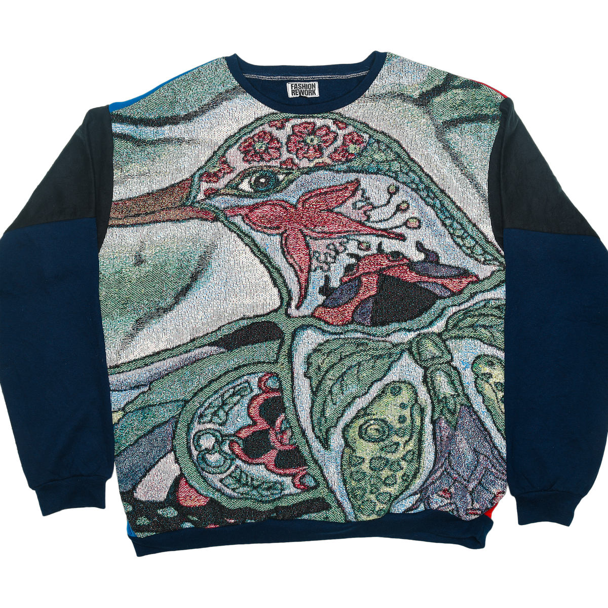 Mosaic Hummingbird Spirit Animal Full Tapestry Panel Pullover