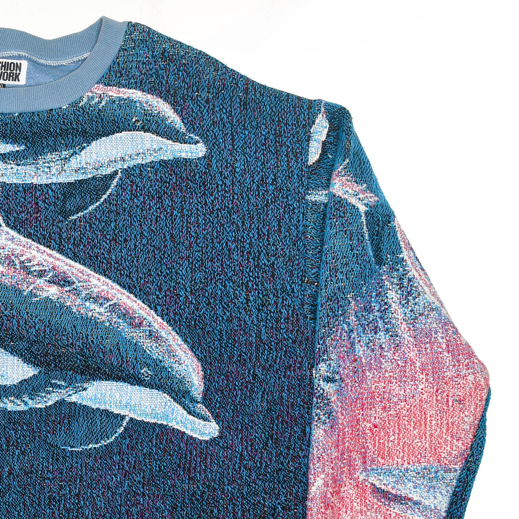 Dolphin Full Tapestry Panel Pullover