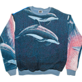 Dolphin Full Tapestry Panel Pullover