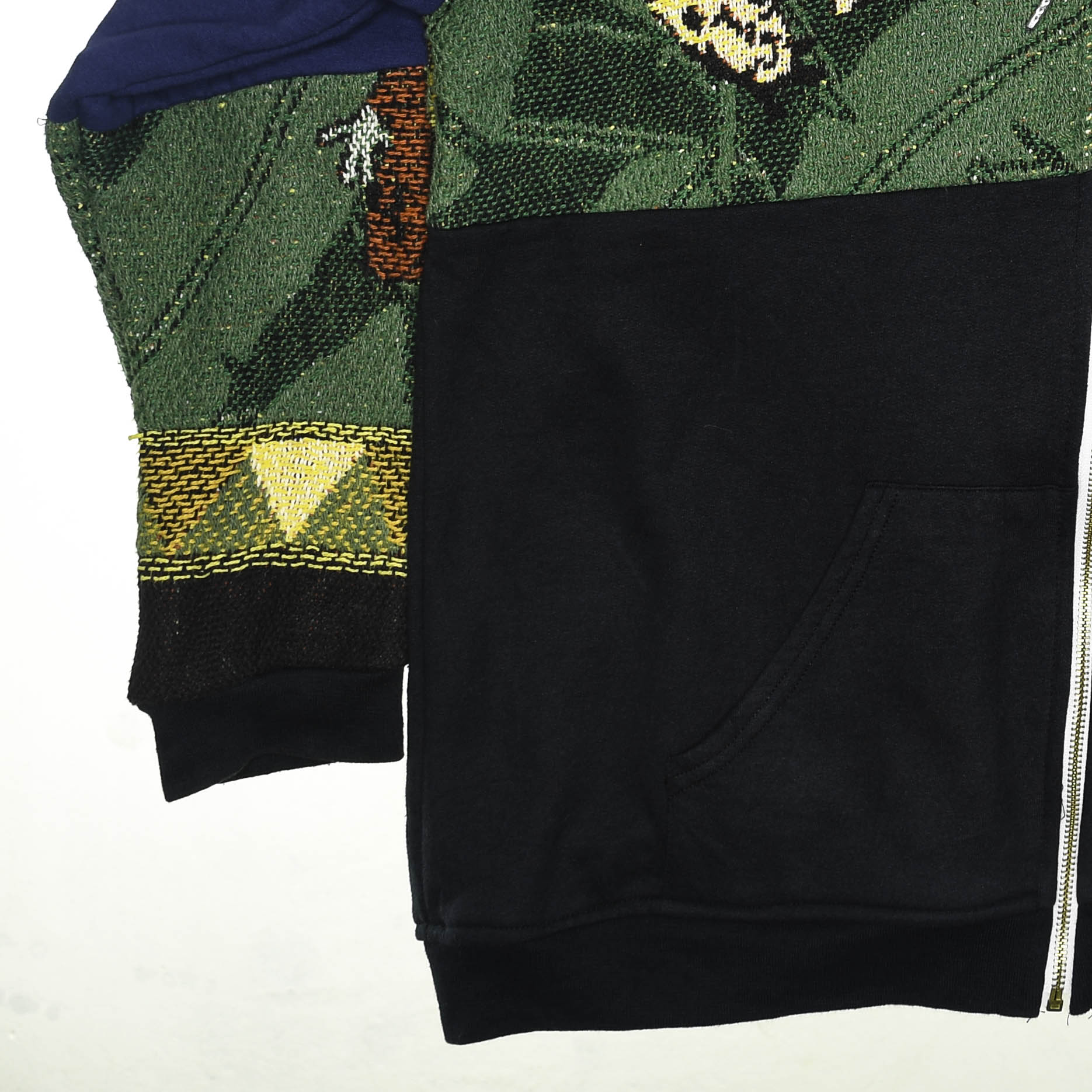 Tree Frog Patchwork Tapestry Zip Up Hoodie