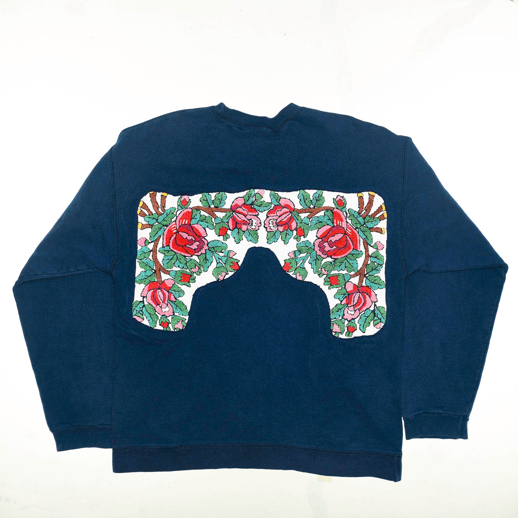 Floral Amoeba Tapestry Pullover