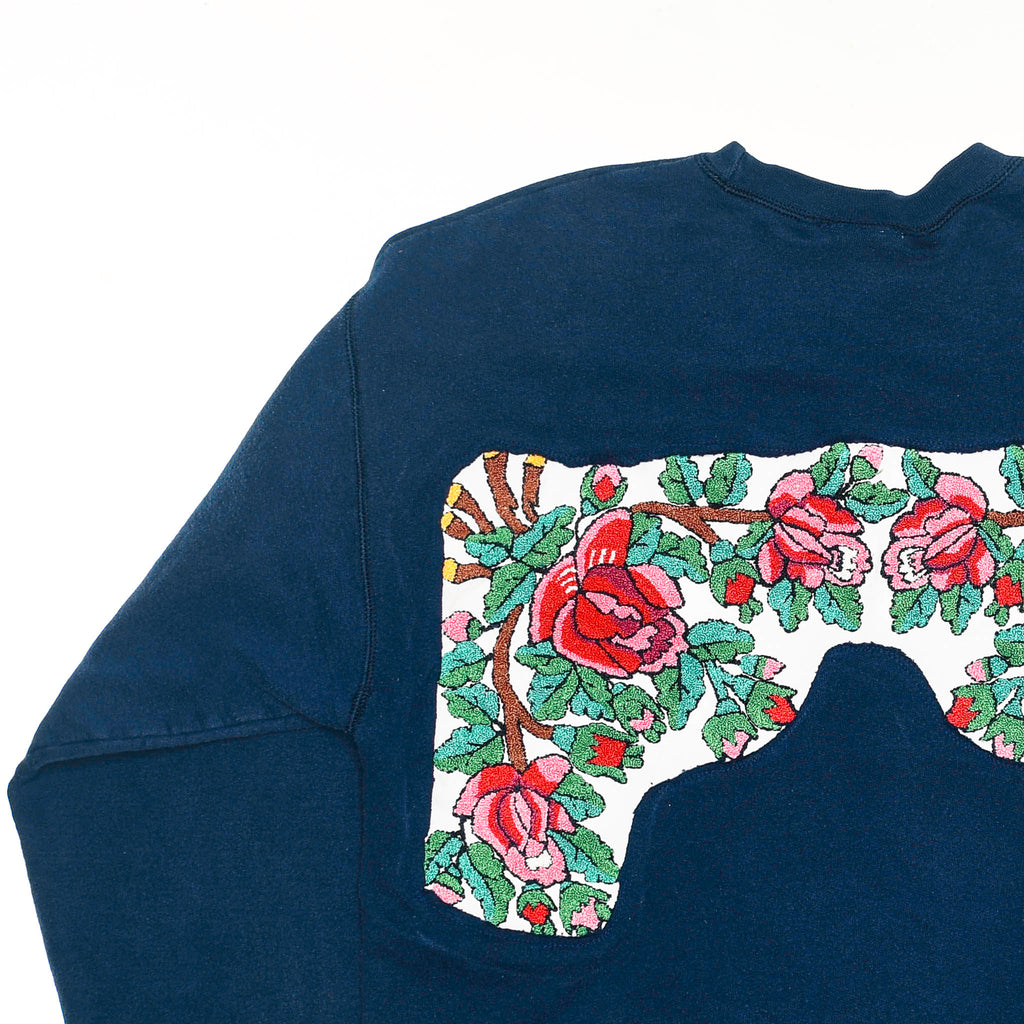 Floral Amoeba Tapestry Pullover