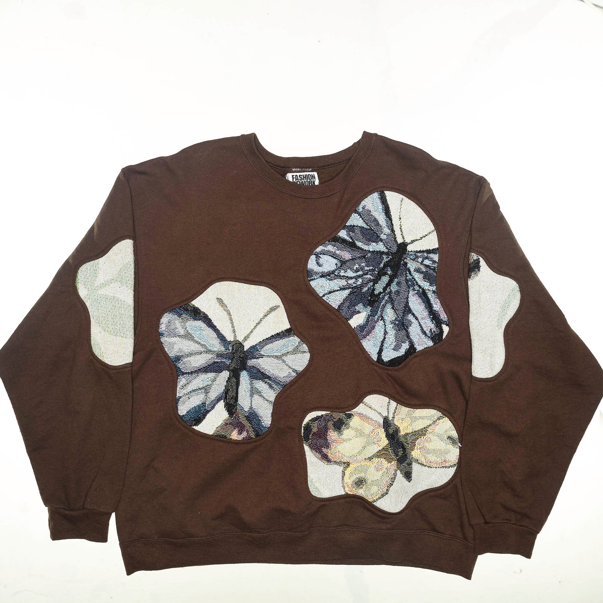 Brown Butterfly Amoeba Tapestry Pullover