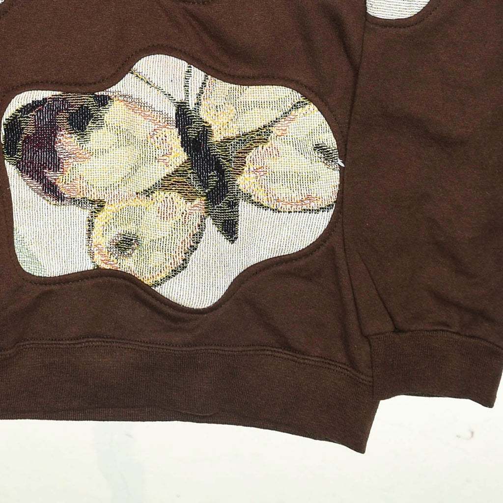 Brown Butterfly Amoeba Tapestry Pullover