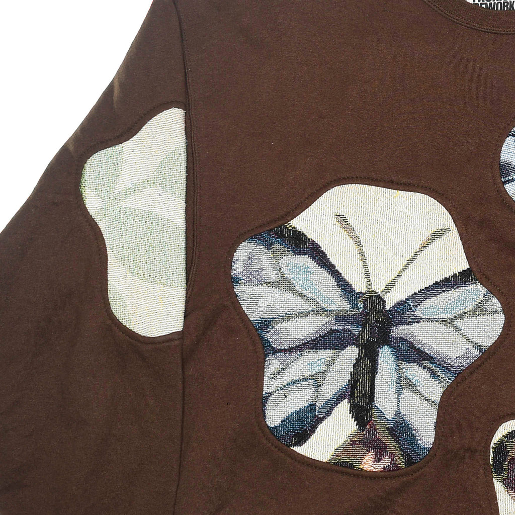 Brown Butterfly Amoeba Tapestry Pullover