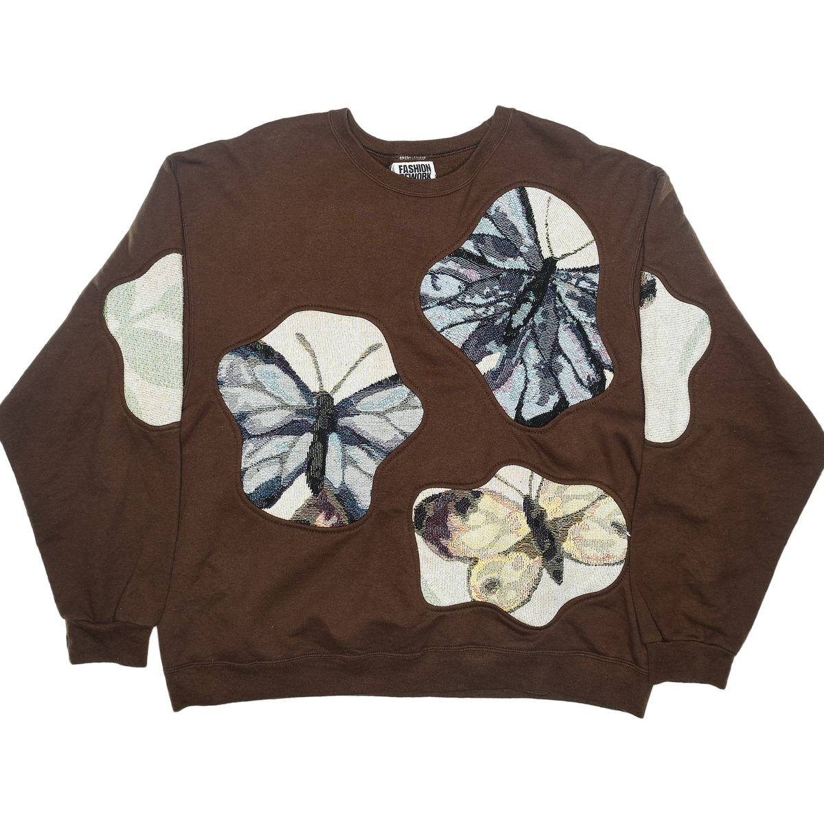 Brown Butterfly Amoeba Tapestry Pullover