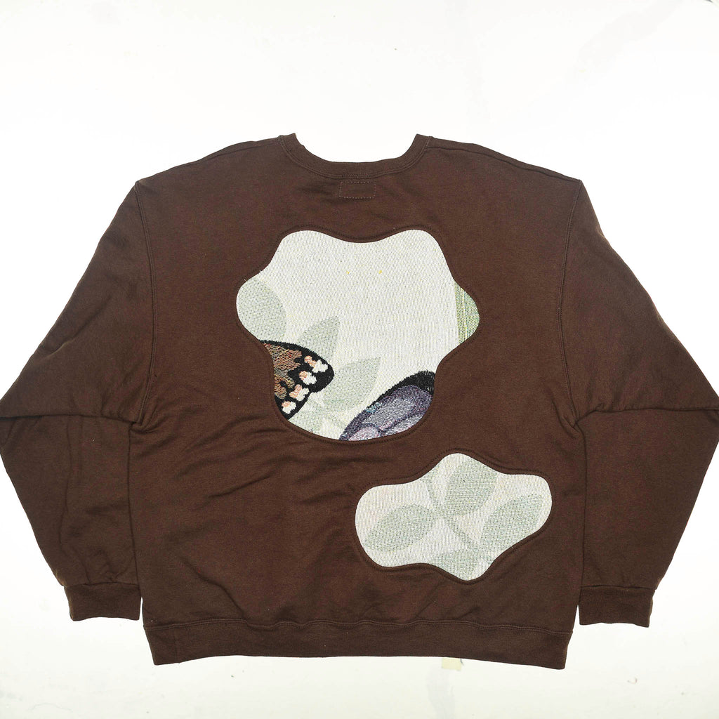 Brown Butterfly Amoeba Tapestry Pullover