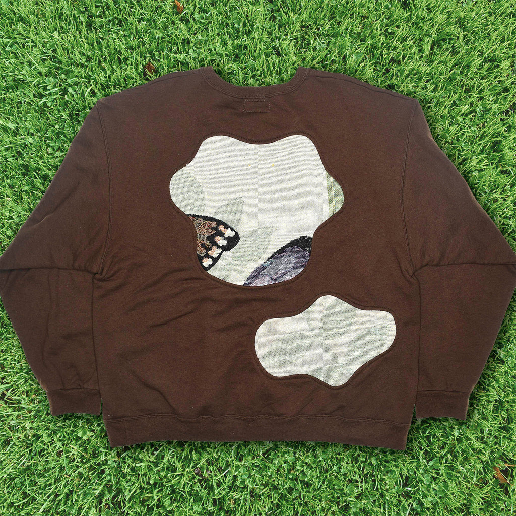 Brown Butterfly Amoeba Tapestry Pullover