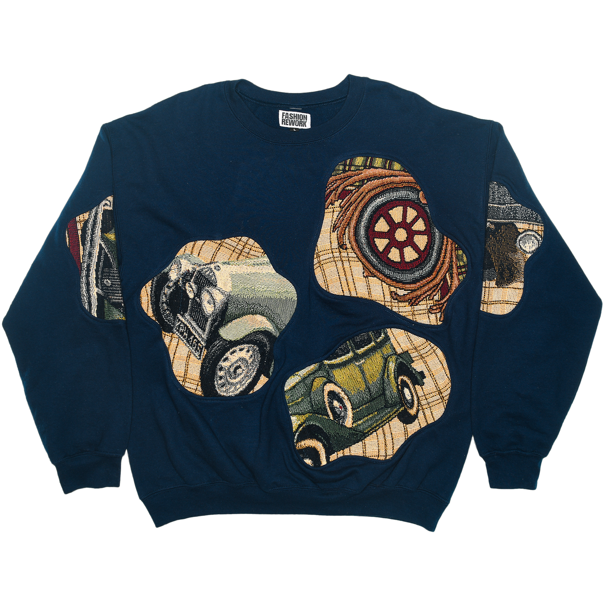 Vintage Car Show Vehicles Amoeba Tapestry Pullover