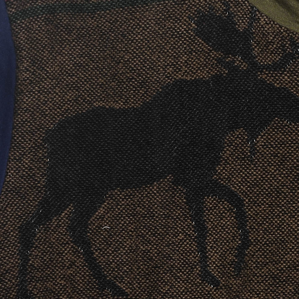 Forest Wildlife Patchwork Tapestry Zip Up Hoodie