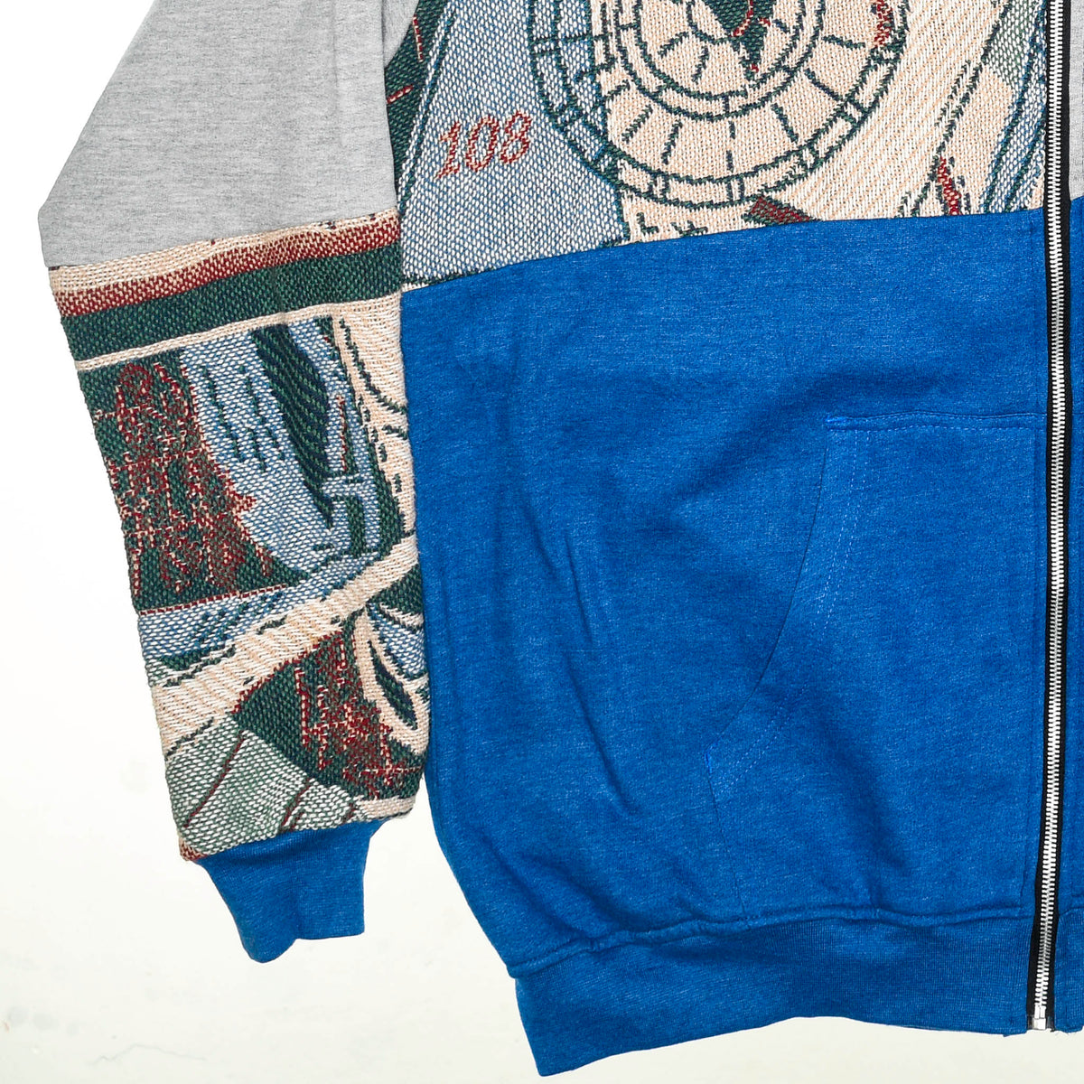 Sailing Patchwork Tapestry Zip Up