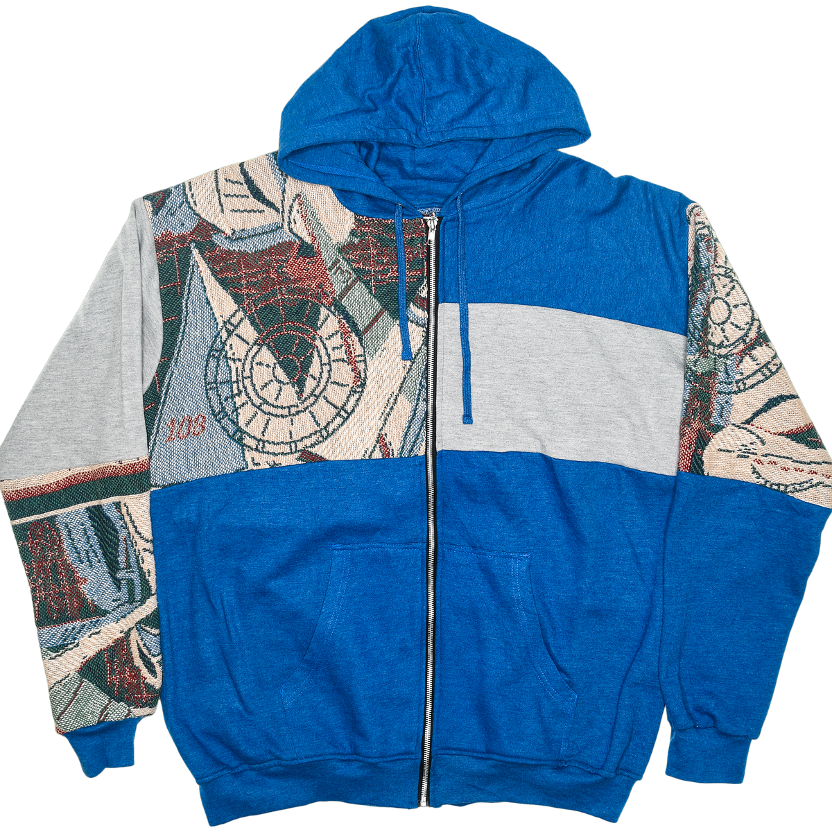 Sailing Patchwork Tapestry Zip Up