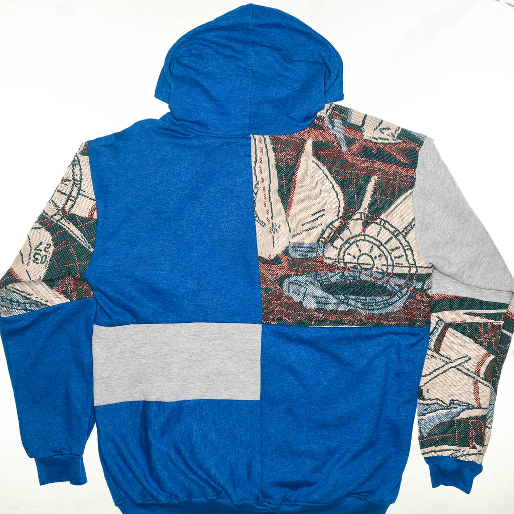 Sailing Patchwork Tapestry Zip Up