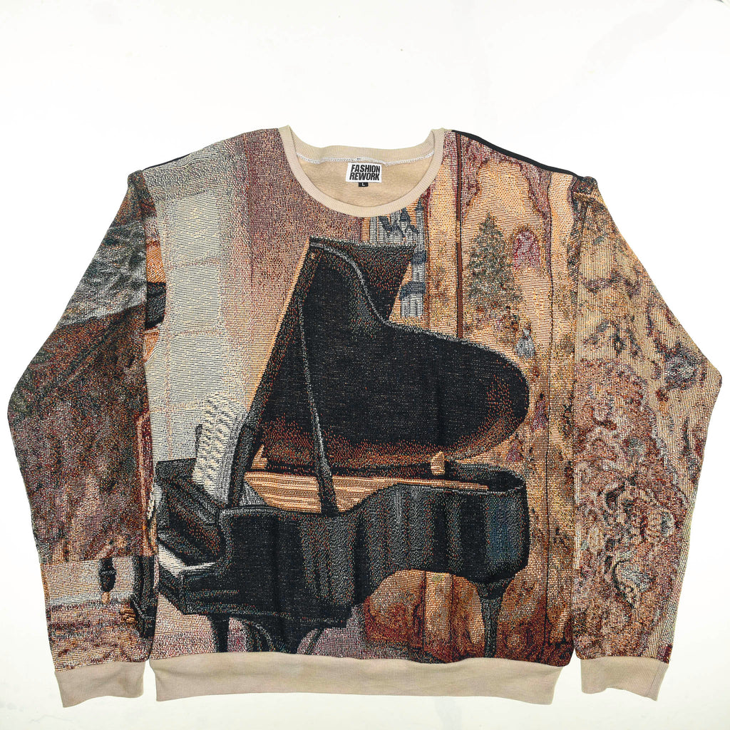 Grand Piano Tapestry Panel Pullover