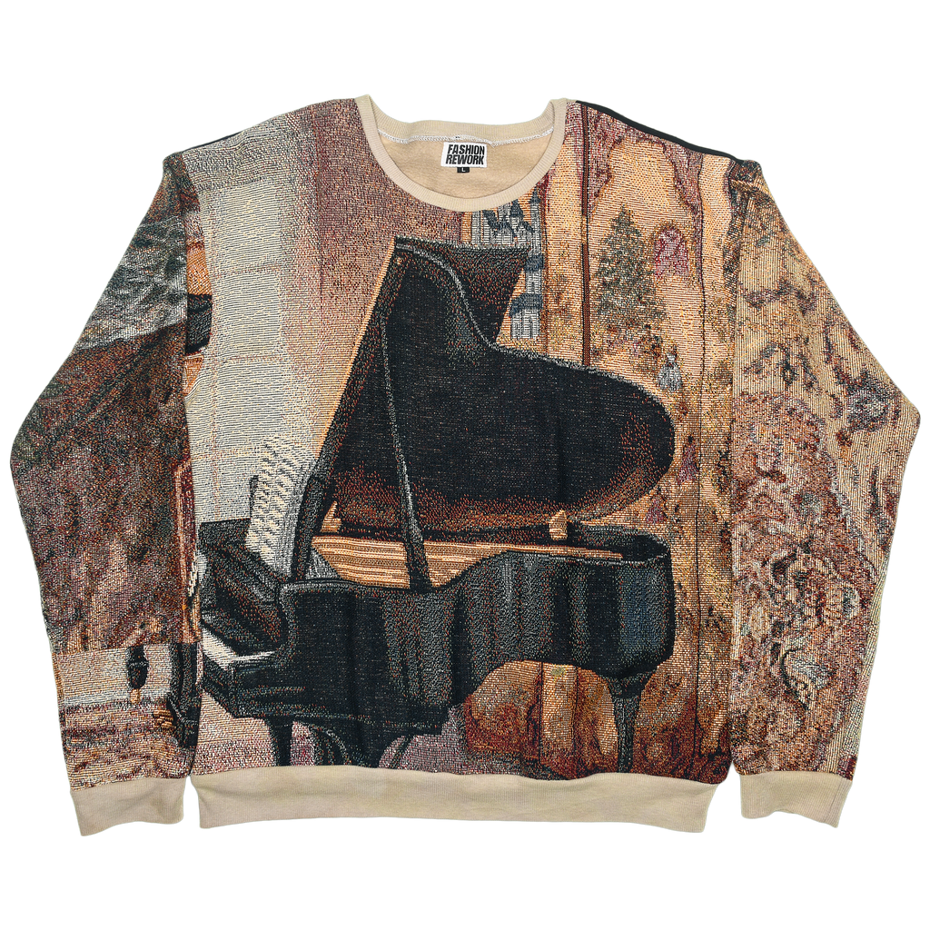 Grand Piano Tapestry Panel Pullover