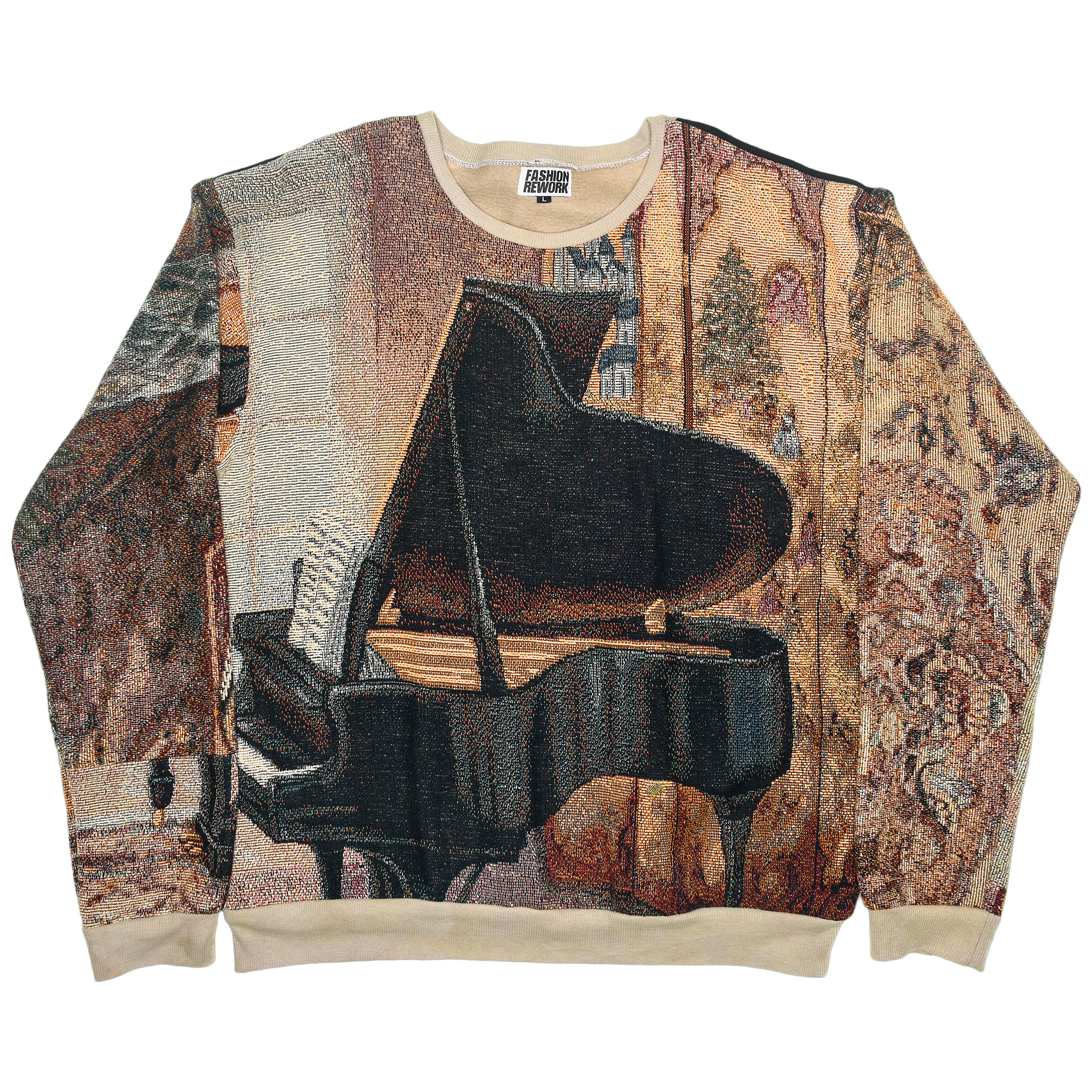Grand Piano Tapestry Panel Pullover