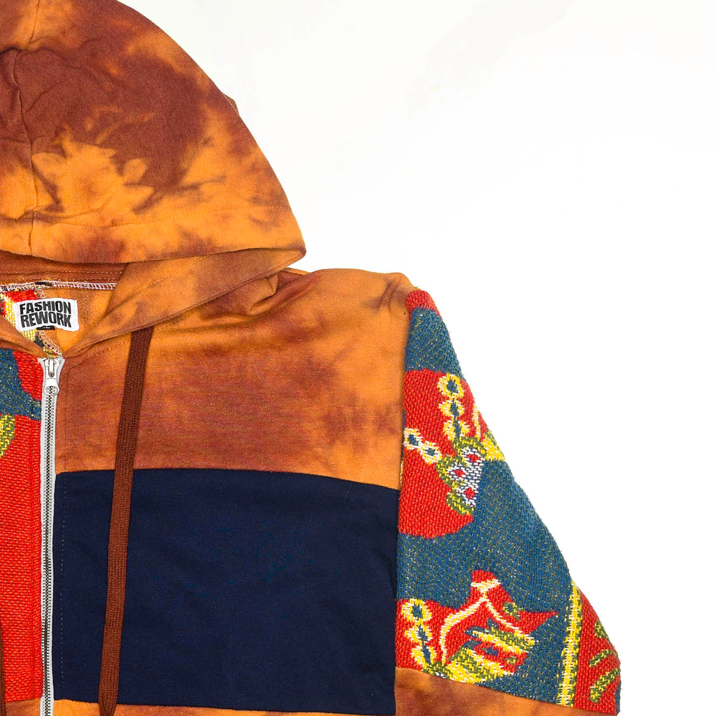 Unique Horse Patchwork Tapestry Zip Up