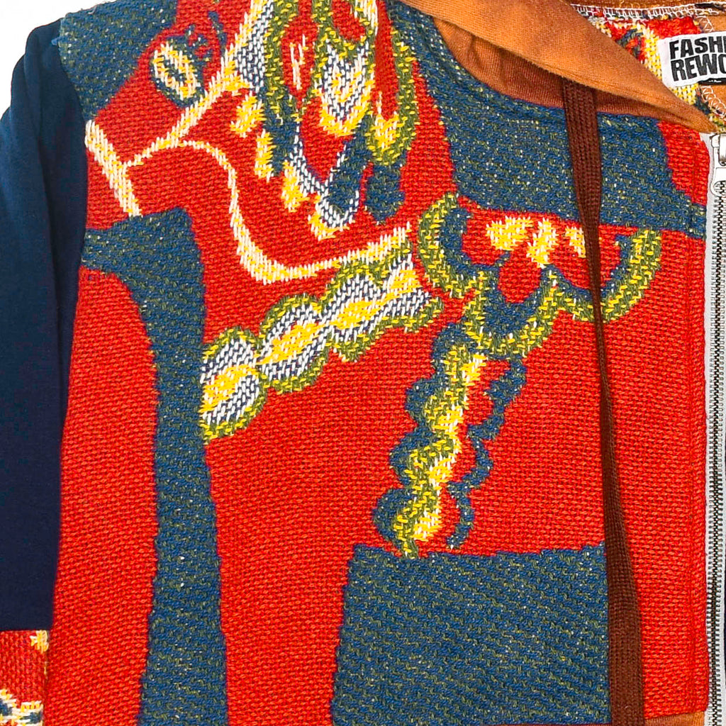 Unique Horse Patchwork Tapestry Zip Up