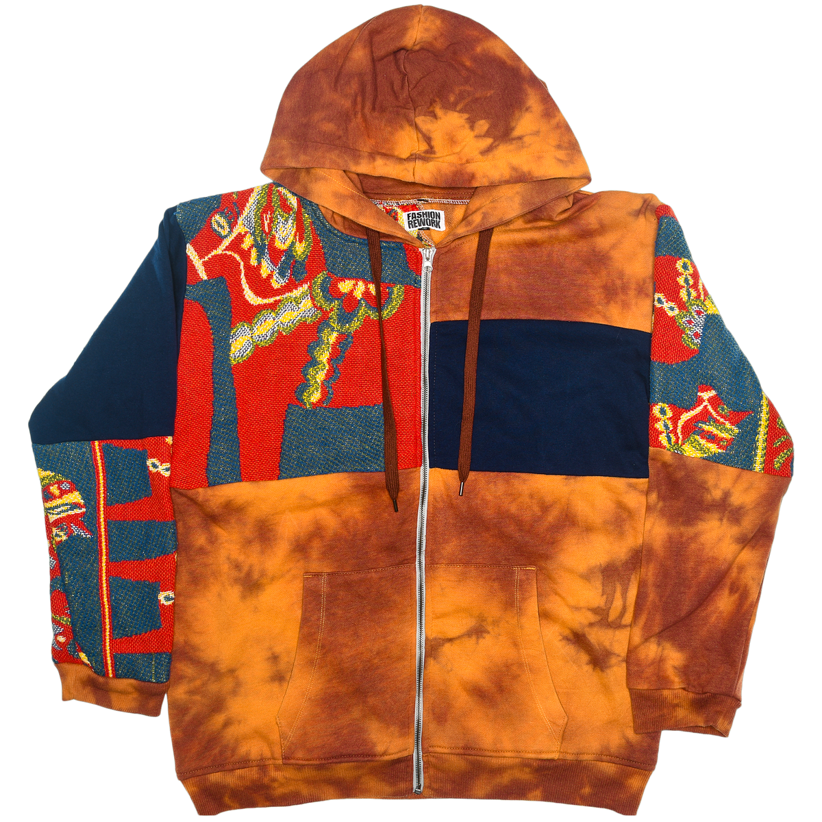 Unique Horse Patchwork Tapestry Zip Up