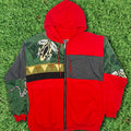 Tree Frog Patchwork Tapestry Zip Up Hoodie