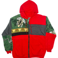 Tree Frog Patchwork Tapestry Zip Up Hoodie