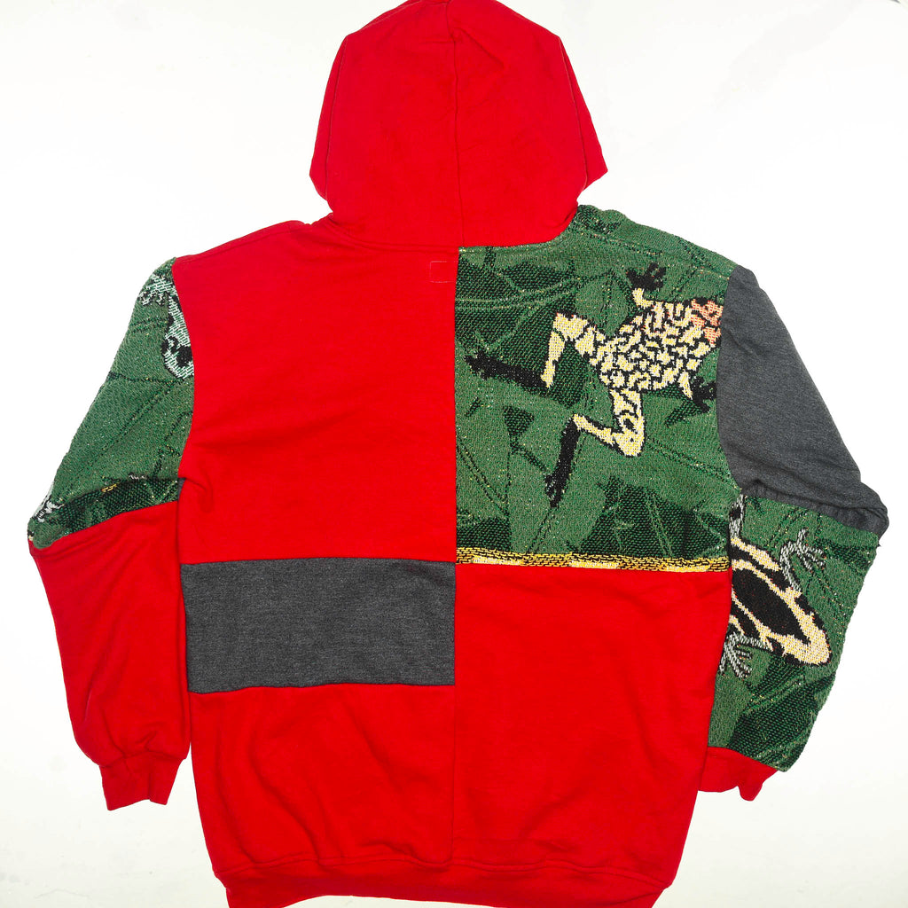 Tree Frog Patchwork Tapestry Zip Up Hoodie
