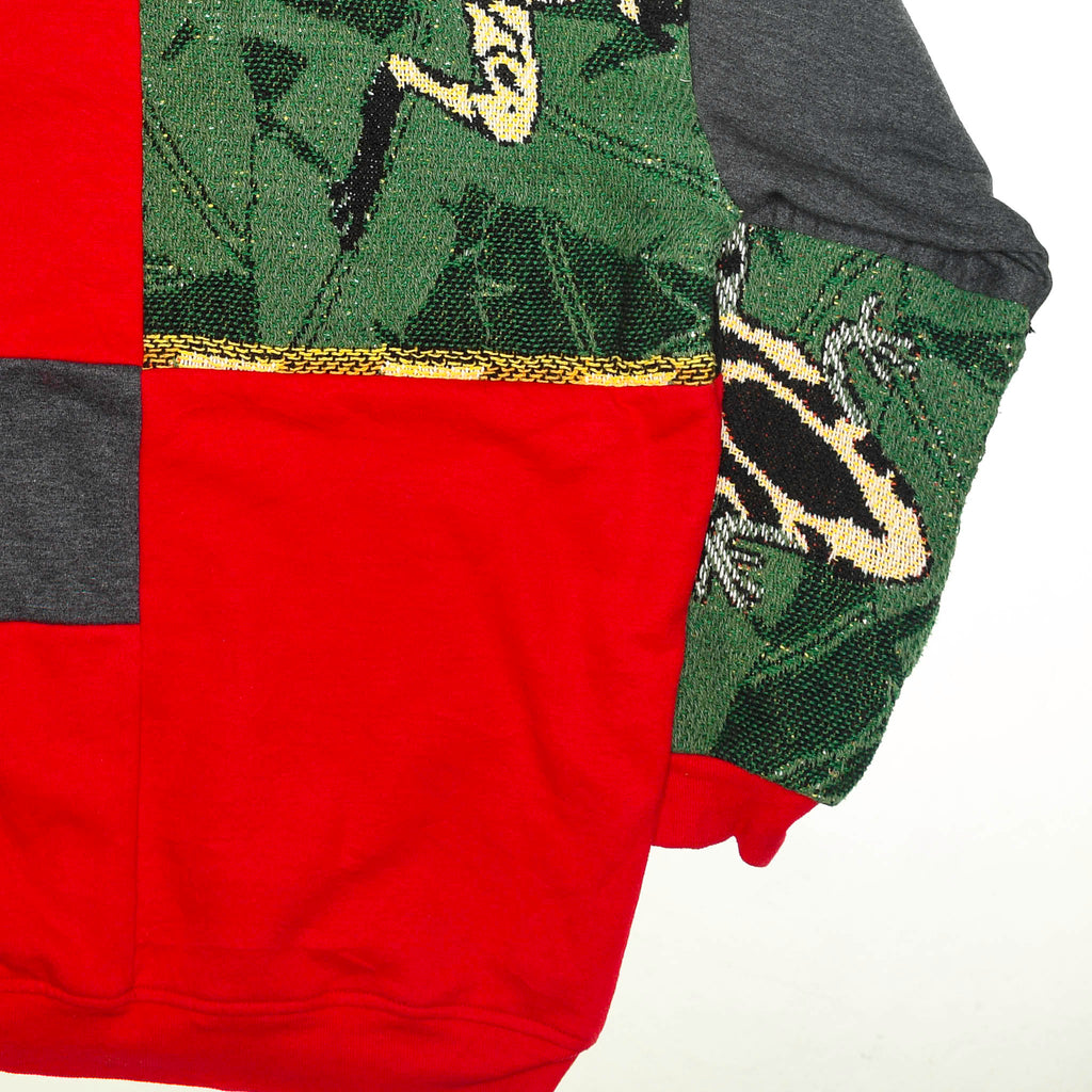 Tree Frog Patchwork Tapestry Zip Up Hoodie