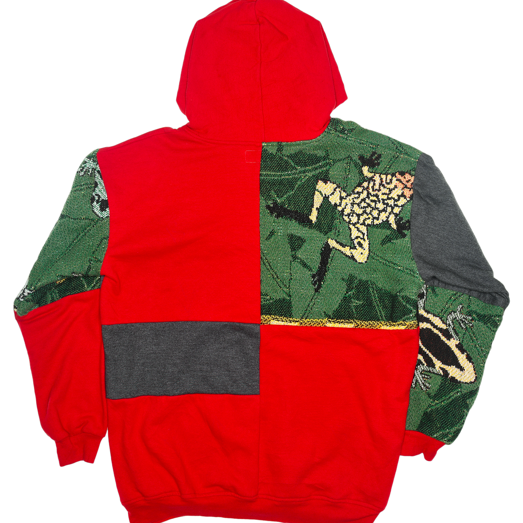 Tree Frog Patchwork Tapestry Zip Up Hoodie