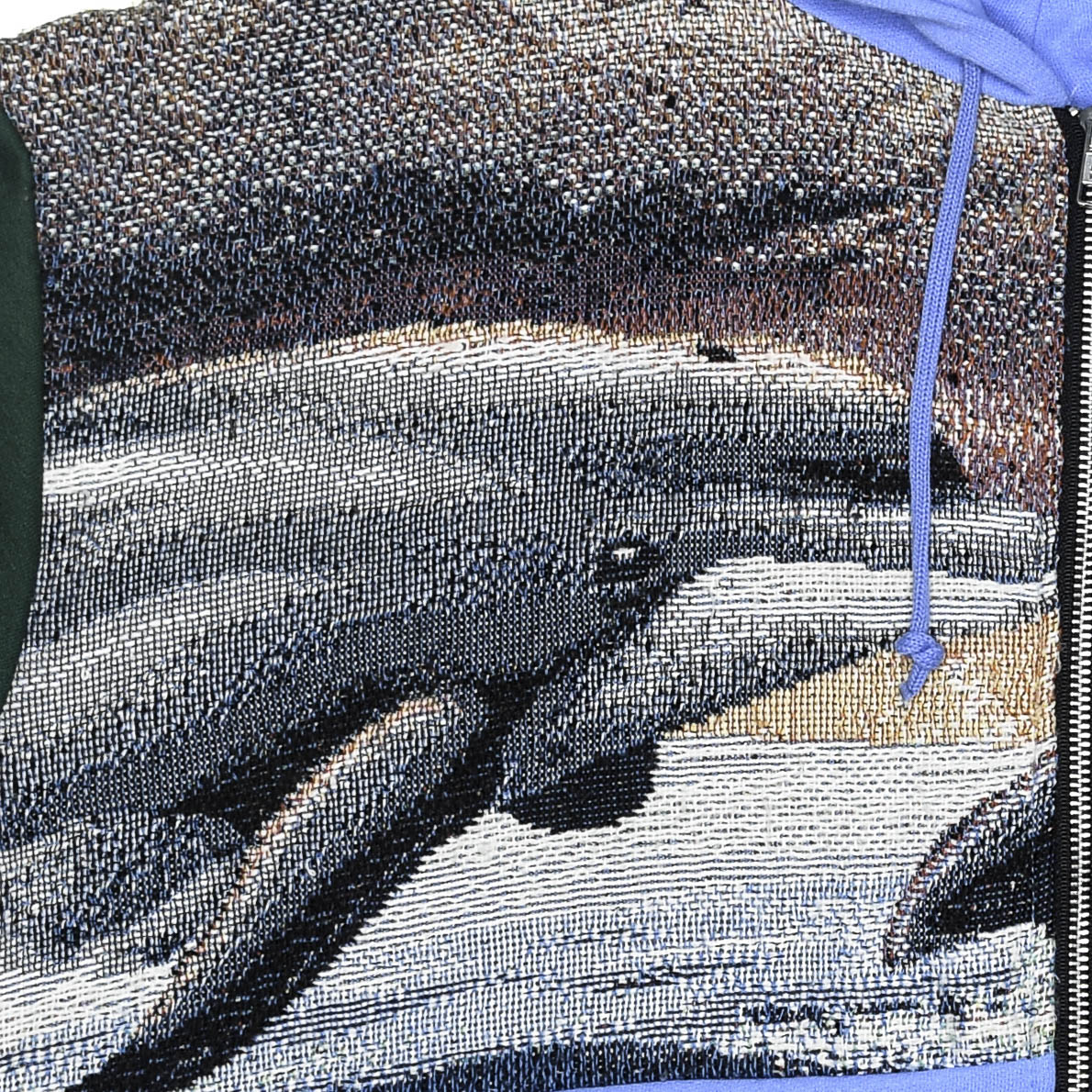 Dolphin Patchwork Tapestry Zip Up Hoodie