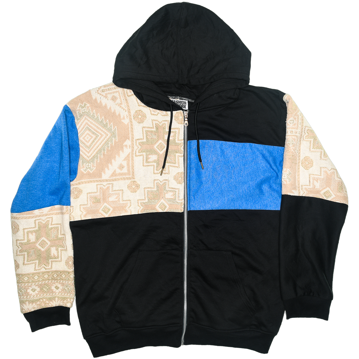 Peach Southwest Patchwork Tapestry Zip Up