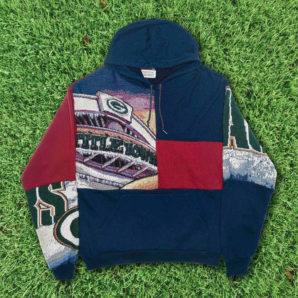 Green Bay Packers Patchwork Tapestry Hoodie
