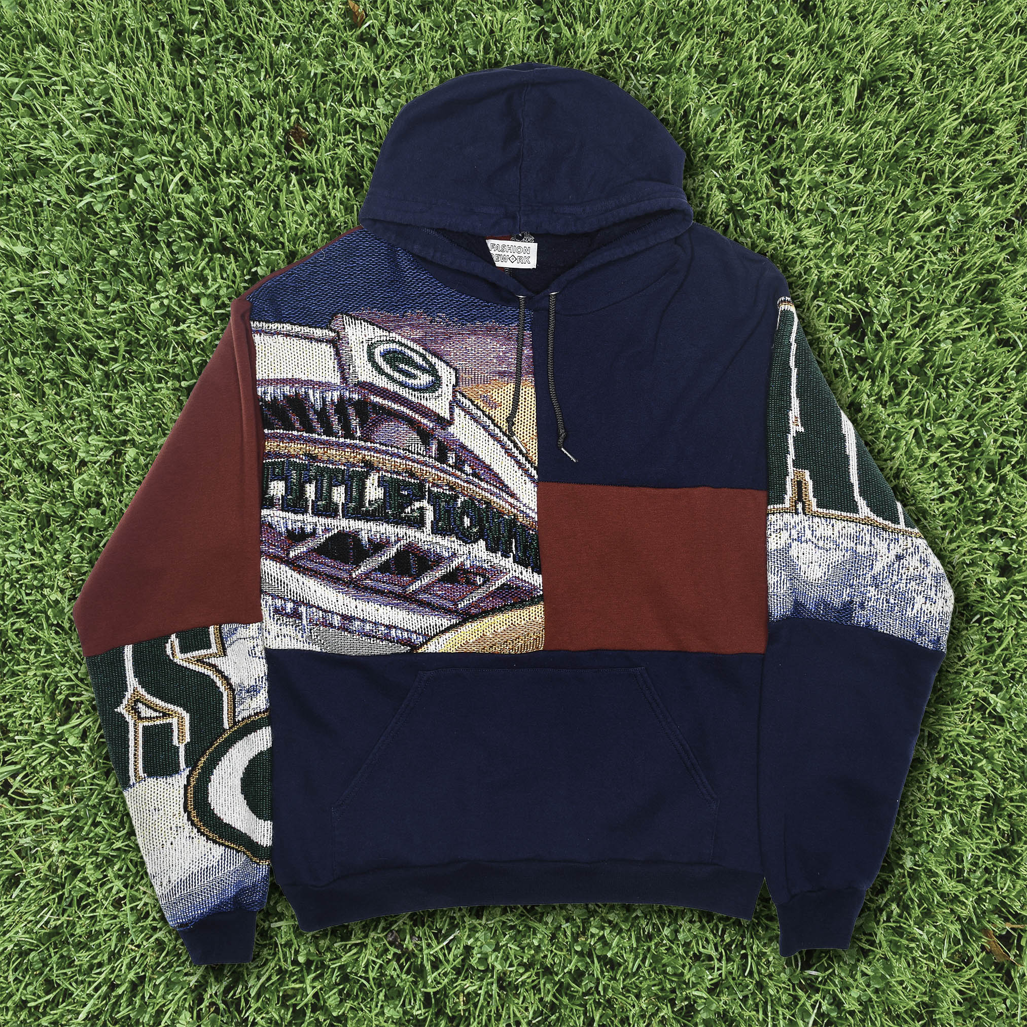 Green Bay Packers Patchwork Tapestry Hoodie