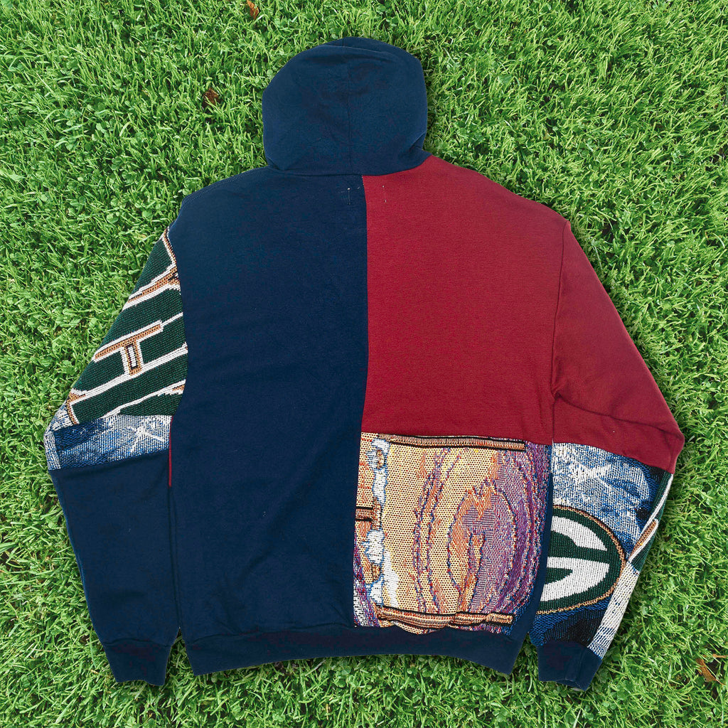 Green Bay Packers Patchwork Tapestry Hoodie