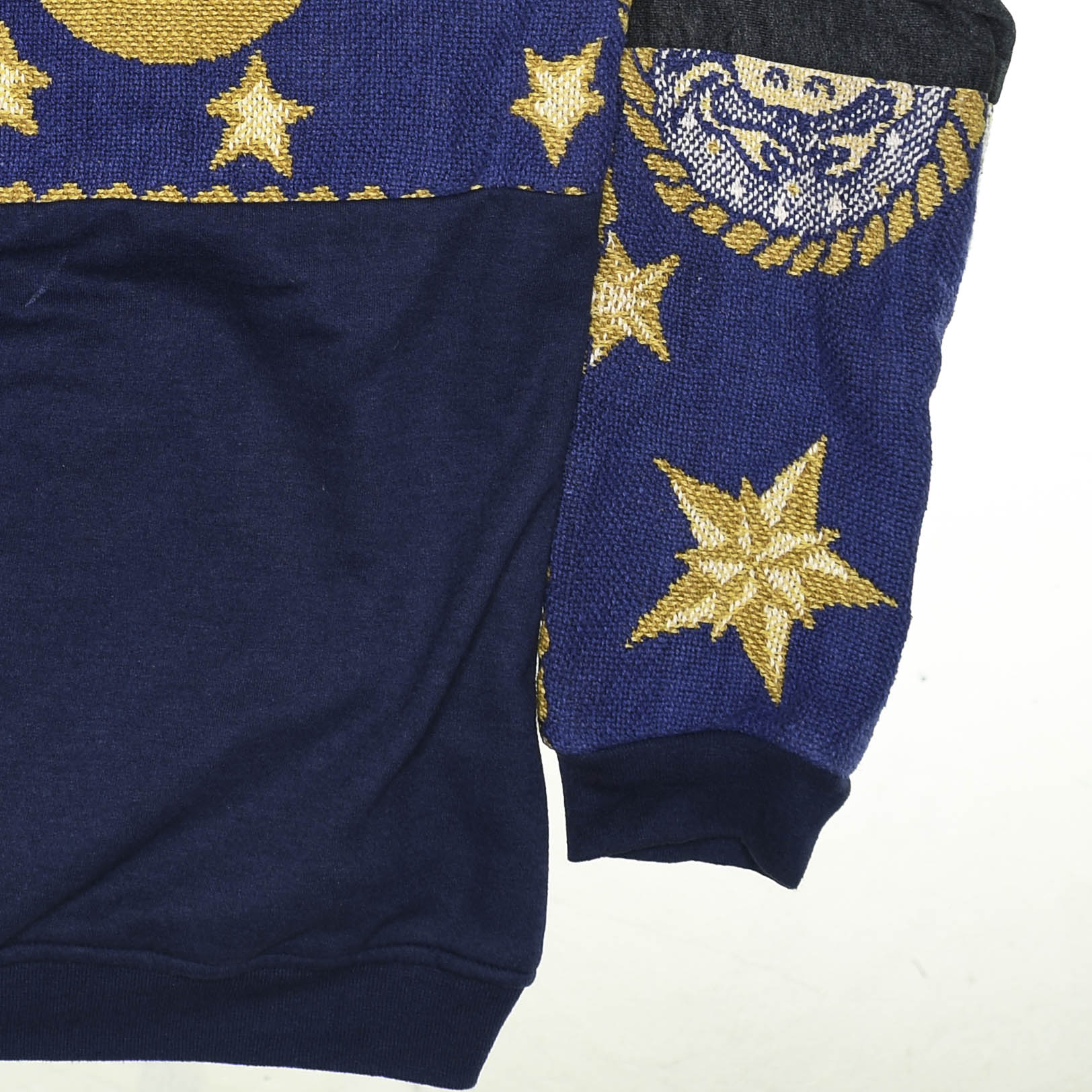Blue Celestial Astrology Patchwork Tapestry Zip Up