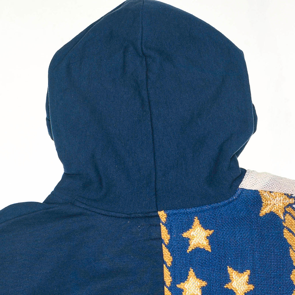Blue Celestial Astrology Patchwork Tapestry Zip Up
