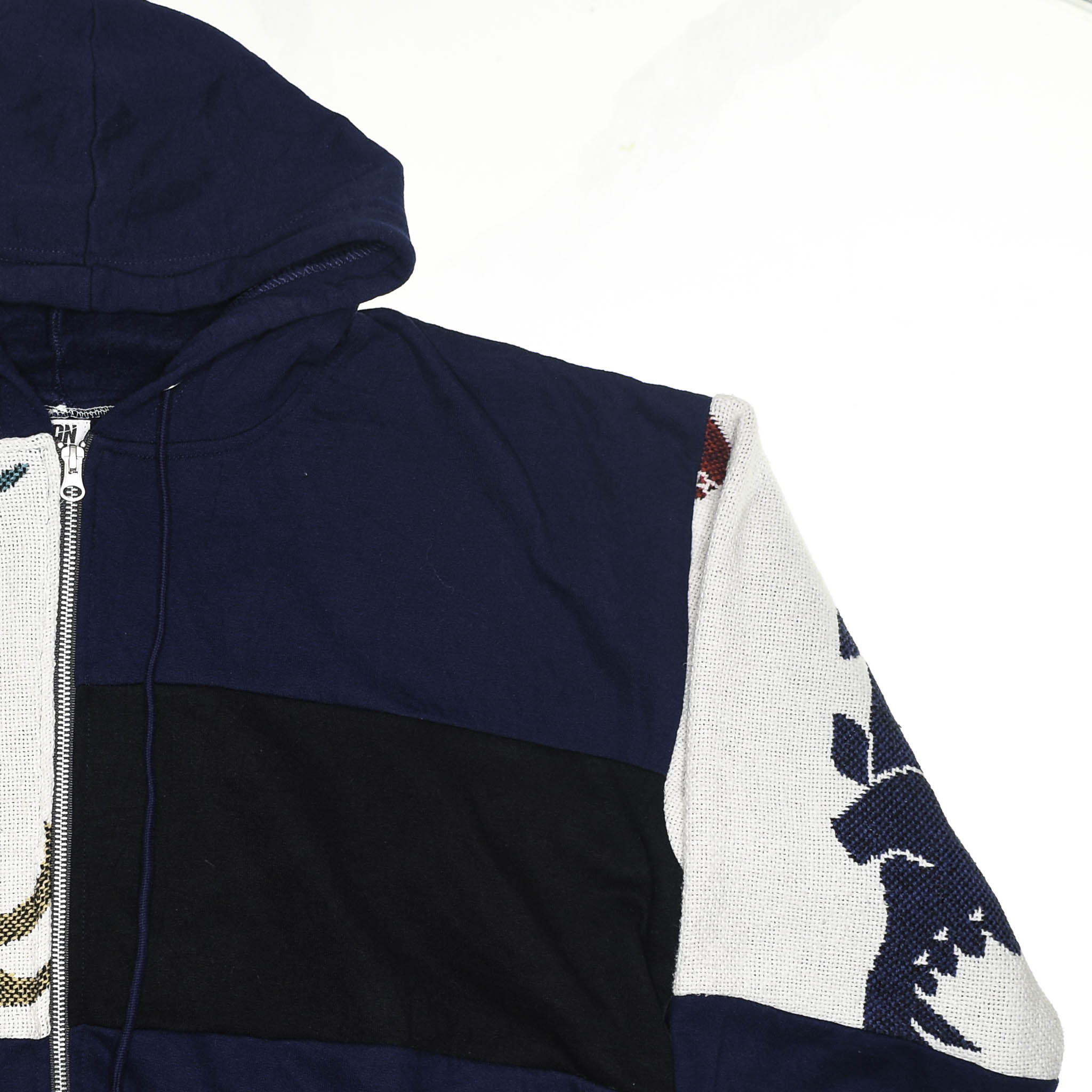 Ice Age Patchwork Tapestry Zip Up Hoodie