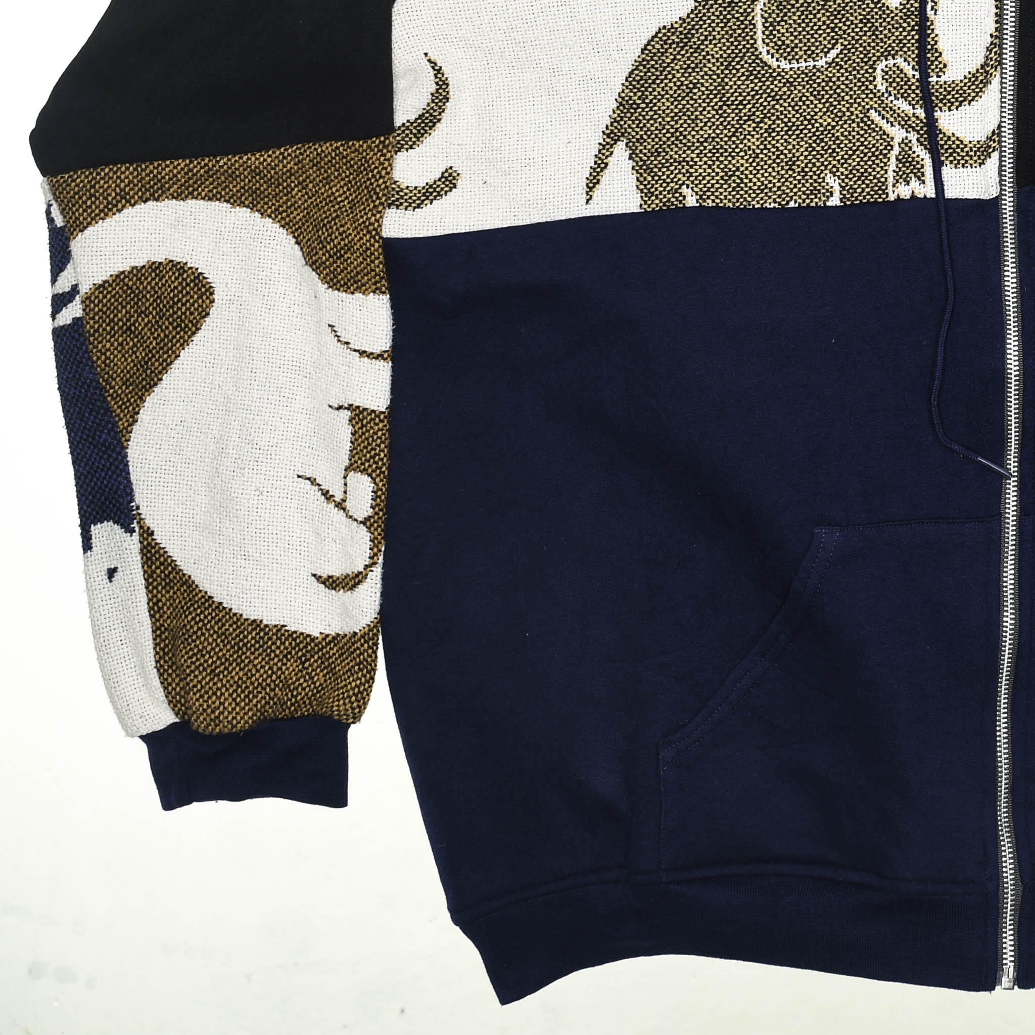 Ice Age Patchwork Tapestry Zip Up Hoodie