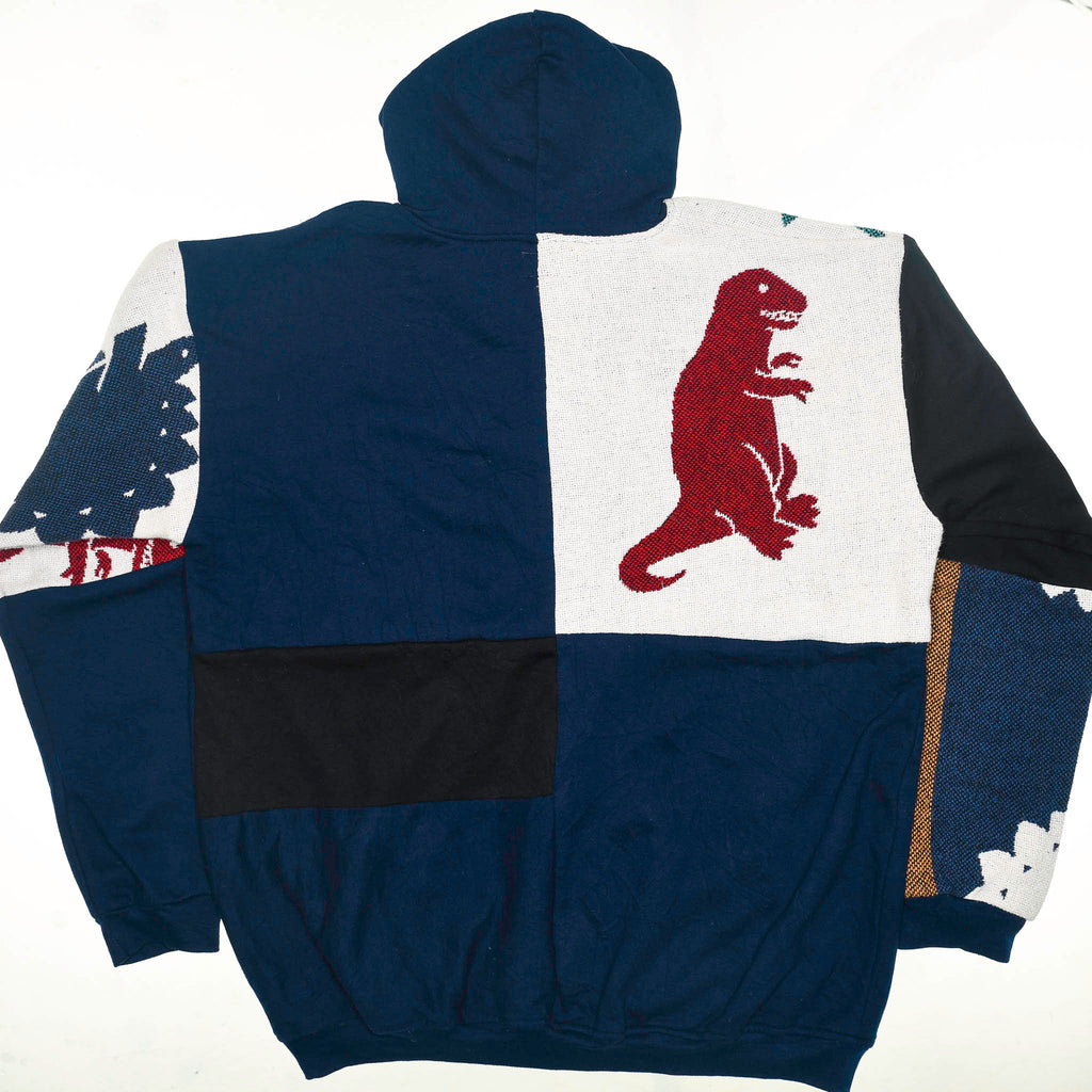 Ice Age Patchwork Tapestry Zip Up Hoodie