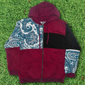 Crimson Paisley Tapestry Patch Hoodie