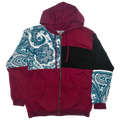 Crimson Paisley Tapestry Patch Hoodie